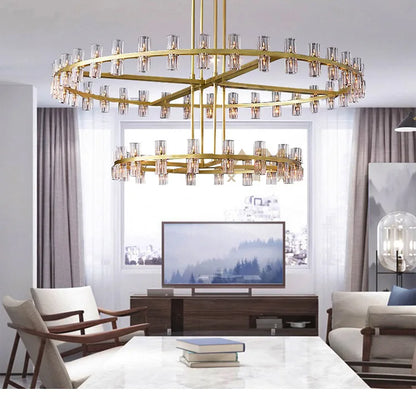 Villa Duplex Chandelier New Light Luxury Light Post Modern Crystal Chandelier Light Luxury For Living Room Lamp Home Decoration