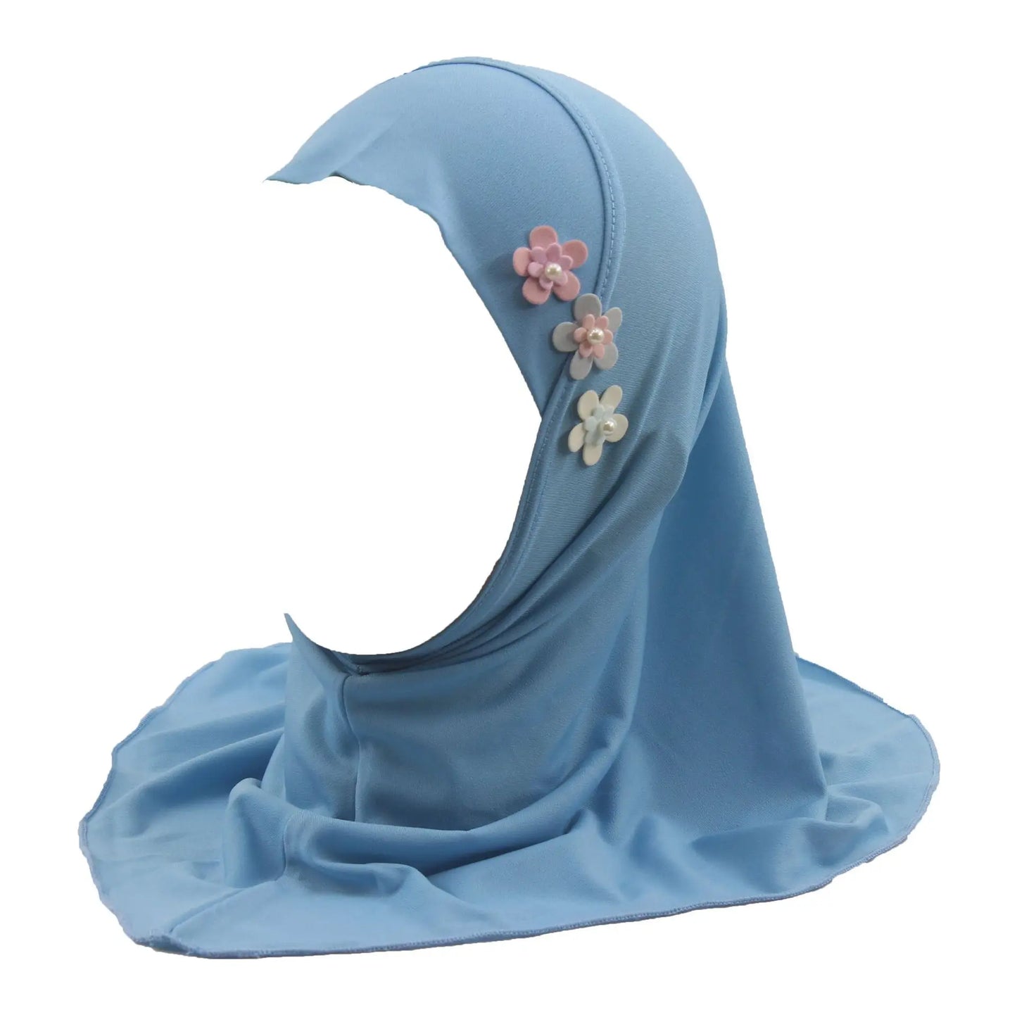 Muslim Hijab for Girls, Arab Turban, Islamic Khimar, Directly Instant Hijab, Plain Color Scarf, Flower Color in Random
