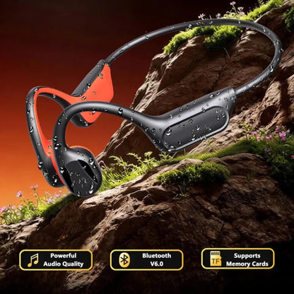 NEW IPX8 Sports Bone Conduction Bluetooth Earphones HiFi Sound Bluetooth 6.0 Wireless Headest with Mic for Swimming Running