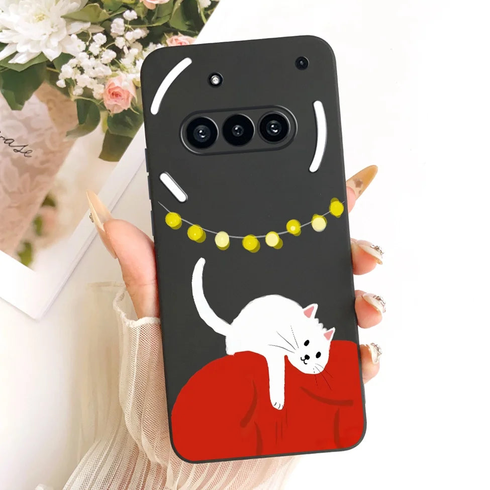 Casing For Nothing Phone (3a) A059 Cover For Nothing Phone 3a Case Silicone Cute Cat Fashion Butterfly Funny Painted