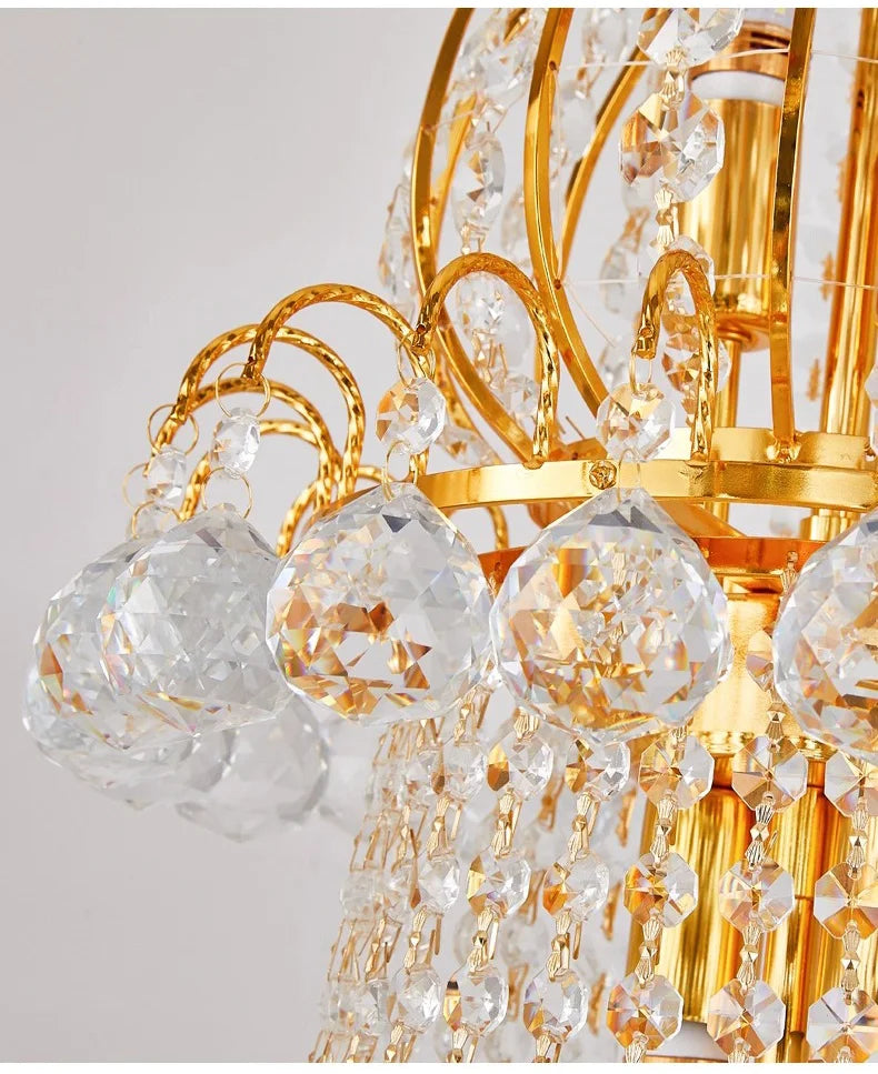 Luxury Crystal Chandeliers Home Decorate Ceiling Chandelier Lustre Duplex Loft Pendant Lights for Living Dining Room Żyrandol