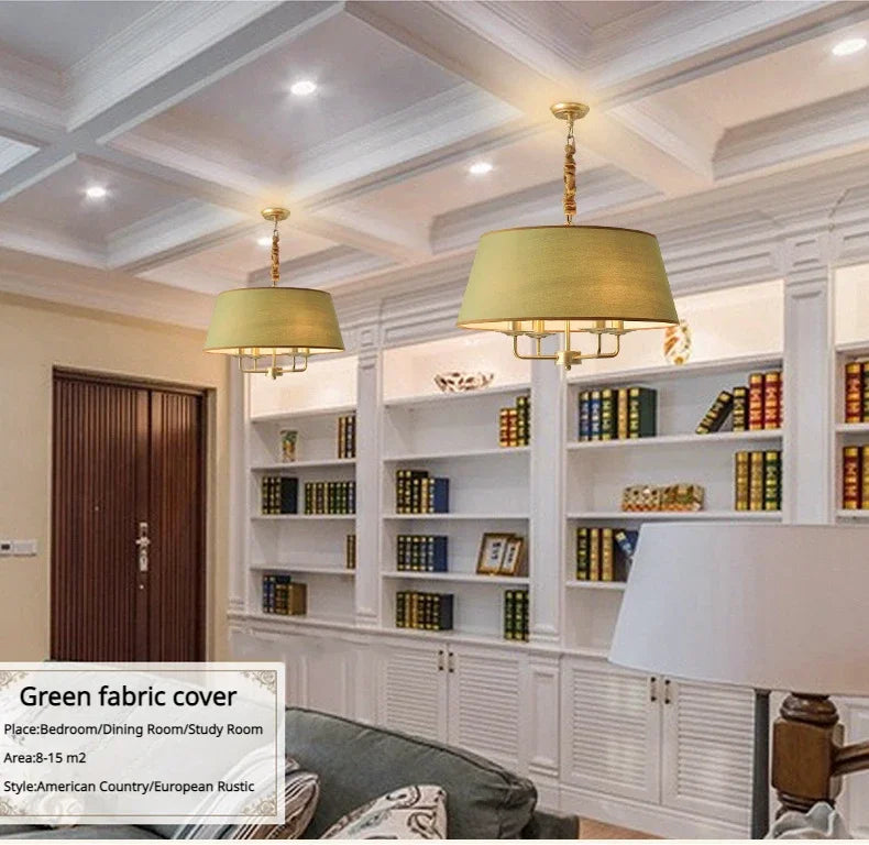 Modern Ceiling Chandeliers Stylish Simplicity Nordic Fabric Lampshade Living Room Dining Bedroom Home Decor Lightings Led Lights