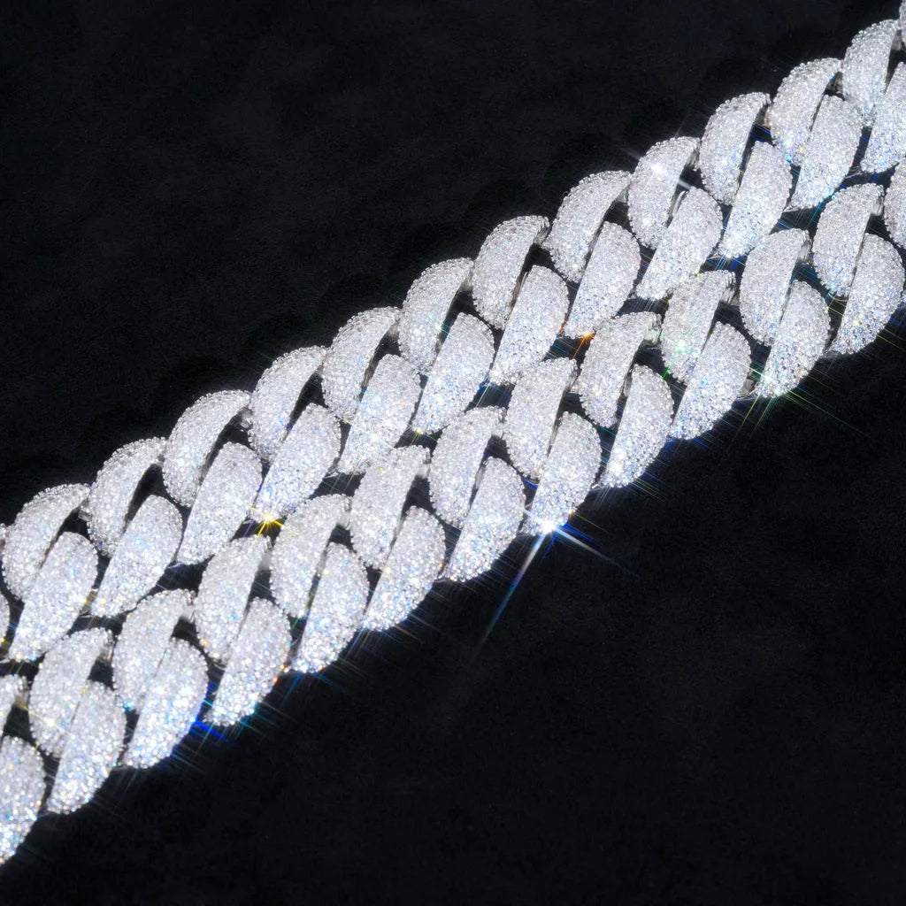 Luxury Jewelry 24mm Diamond Chain Men Iced Out Bling CZ Silver/Gold Plated Rapper Hip Hop Thick Cuban Link Necklace Gift for Him
