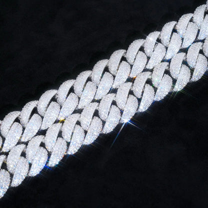 Luxury Jewelry 24mm Diamond Chain Men Iced Out Bling CZ Silver/Gold Plated Rapper Hip Hop Thick Cuban Link Necklace Gift for Him