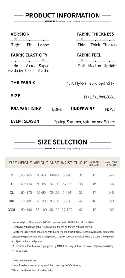 AMORESY satin Glossy Tights Long sleeved color blocked tight jumpsuit XClocKNYoung series Hot Spring Sports Yoga Tights