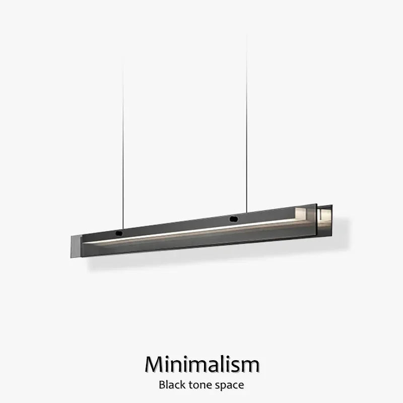 Nordic Long Glass Ceiling Chandelier Dimmable for Table Dining Room Kitchen Island Office Pendant Lights Decor Hanging Fixture