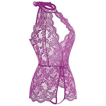 Sexy Lingerie Porno Women Plus Size S-2XL Bodysuit Role Play Clothes Transparent Nightgown Open Crotch Underwear Exotic Costumes