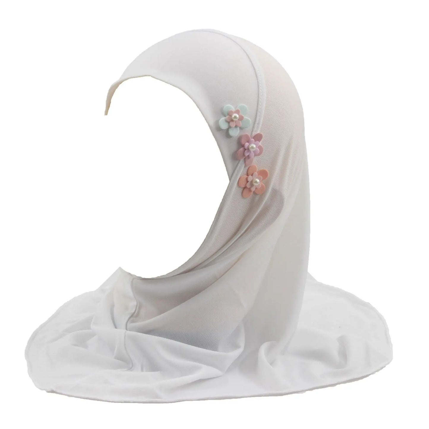 Muslim Hijab for Girls, Arab Turban, Islamic Khimar, Directly Instant Hijab, Plain Color Scarf, Flower Color in Random