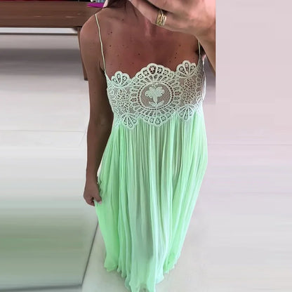 Boho 2 Piece Set Halter Sheer Floral Lace Crop Top Ruched Waist Self Tie High Slit Ruffle 2026 Summer Beach Vacation Women Wear