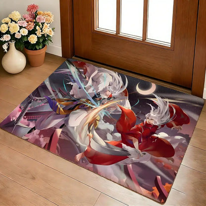 A-I-I-Inuyashas Floor Mat Cozy Flannel Soft Thick Non-Slip Mat For Living Room Bedroom Kitchen Decor Rugs