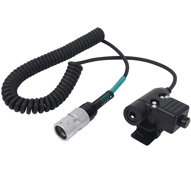 RISENKE-Push-To-Talk PTT Adapter, Military Radio with 6-Pin Connector, MIL-C-55116, FL5601-02, U-329, U AN, PRC-148, AN, PRC-152