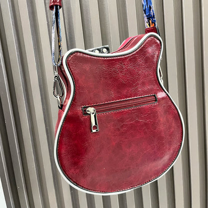 Purses And Handbags For Women Luxury Designer Leather Crossbody Shoulder Bag Handmade Guitar Shape Purse Bags Purse