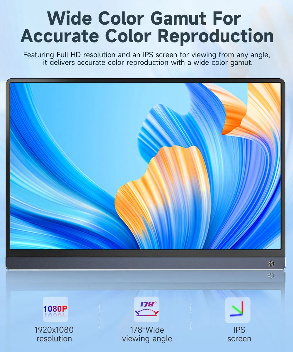 UPERFECT 15.6 " Toucscreen Monitor Built-in 10800mAh Rechargercable Battery 1080P FHD USB C HDMI 120Hz Portable Gaming Display