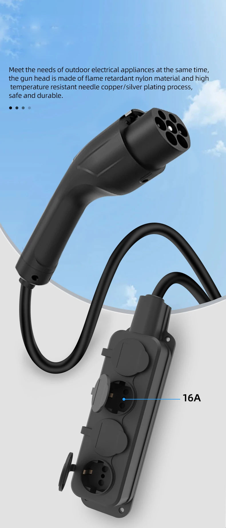 Outdoor Electricity V2L Discharger GBT 4KW EV Discharger EU socket For BYD MG Geely Jaecoo ZEEKR XPENG Renault NAMMI EU