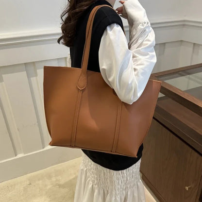 Retro Faux Leather Shoulder Bag, Large Capacity Office Commuter Handbag,Top Handle Purse Durable Work Laptop Tote Bags for Women