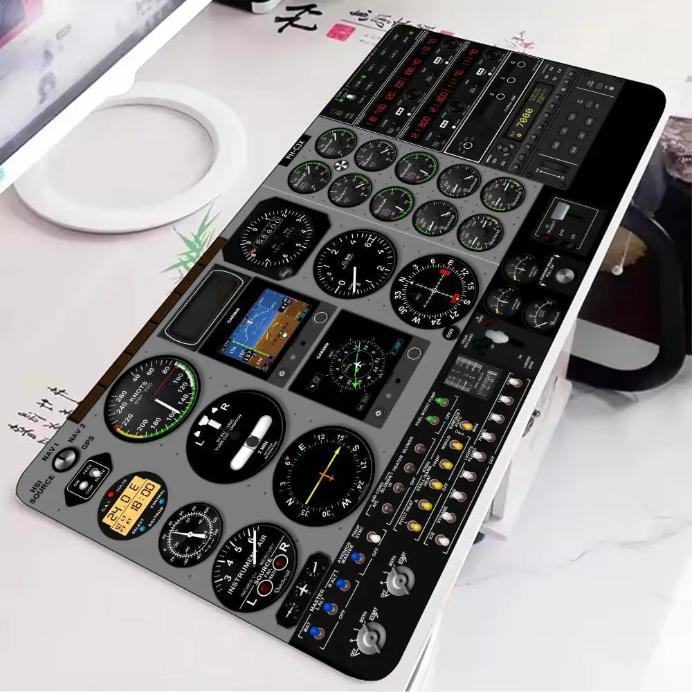 Aircraft Cabin Navigation Diagram Mouse Pad Large Rubber Anti-slip Desk Accessories Mousepad for Office&Gamer Keyboard Decor Mat
