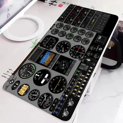 Aircraft Cabin Navigation Diagram Mouse Pad Large Rubber Anti-slip Desk Accessories Mousepad for Office&Gamer Keyboard Decor Mat