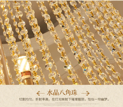 Nordic Modern Crystal Chandelier Wedding Hall Villa Hotel Hall Living Room Home Decoration Ceiling Light Luxurious Pendent Lamp