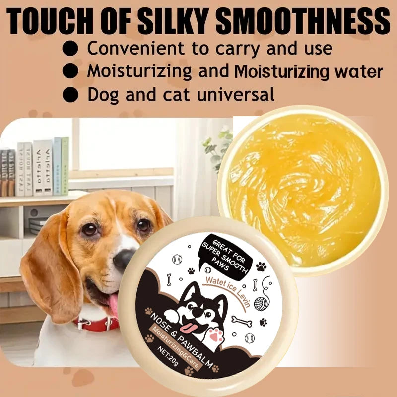 20g Dog Nose and Paw Balm Dog Paw Cream Cats Dogs Paw Protector Cream Pet Feet Moisturizer Pet Crack Feet Repair Pet Accessories