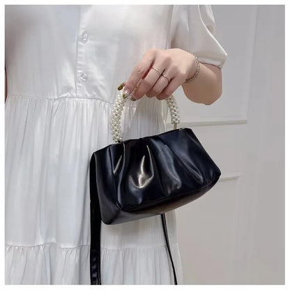 Fashion Pearl Handle Women Dinner Clutch Purse Handbags Luxury Design Ladies Square Shoulder Bags Female Small Messenger Bag