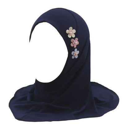 Muslim Hijab for Girls, Arab Turban, Islamic Khimar, Directly Instant Hijab, Plain Color Scarf, Flower Color in Random
