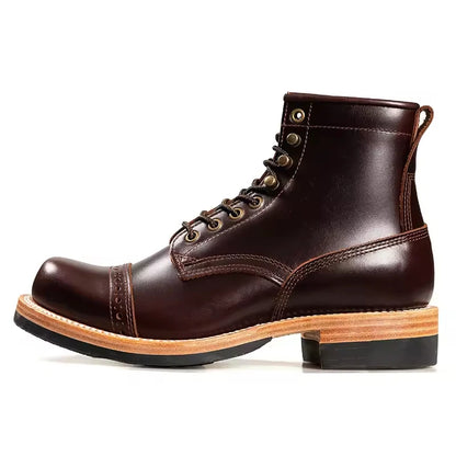 Hand Welt Goodyear Autumn/winter British Calf Leather Men Ankle Boot Lace-up Man Hot Trend Top Fashion Outdoor Climbing Boots