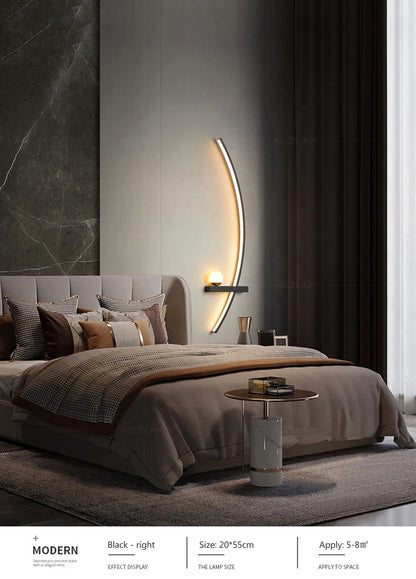LED Wall Lamp 55/105CM Smart Remote Control Left Right Lighting Wall Sconces Bedroom Bedside Living Room Home Led Lights Lustre