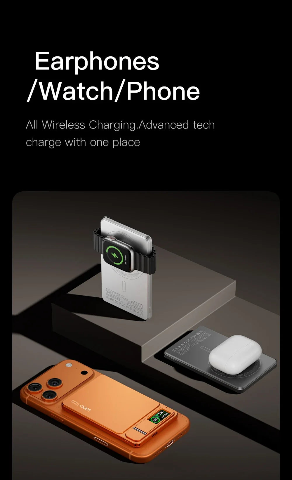 10000mAh Magnetic Powerbank 15W Wireless Power bank PD 20W Fast Charing External Battery For MagSafe iPhone 12-17 Pro Watch