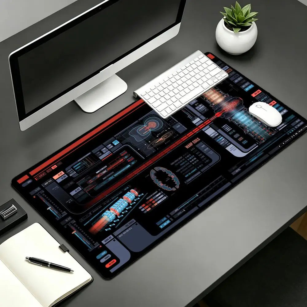 Aerospace components Mouse Pad Large Computer Office Game Table Mat Rubber Anti-slip Stitched Keyboard Mats 90x40 XXL Desk Pads