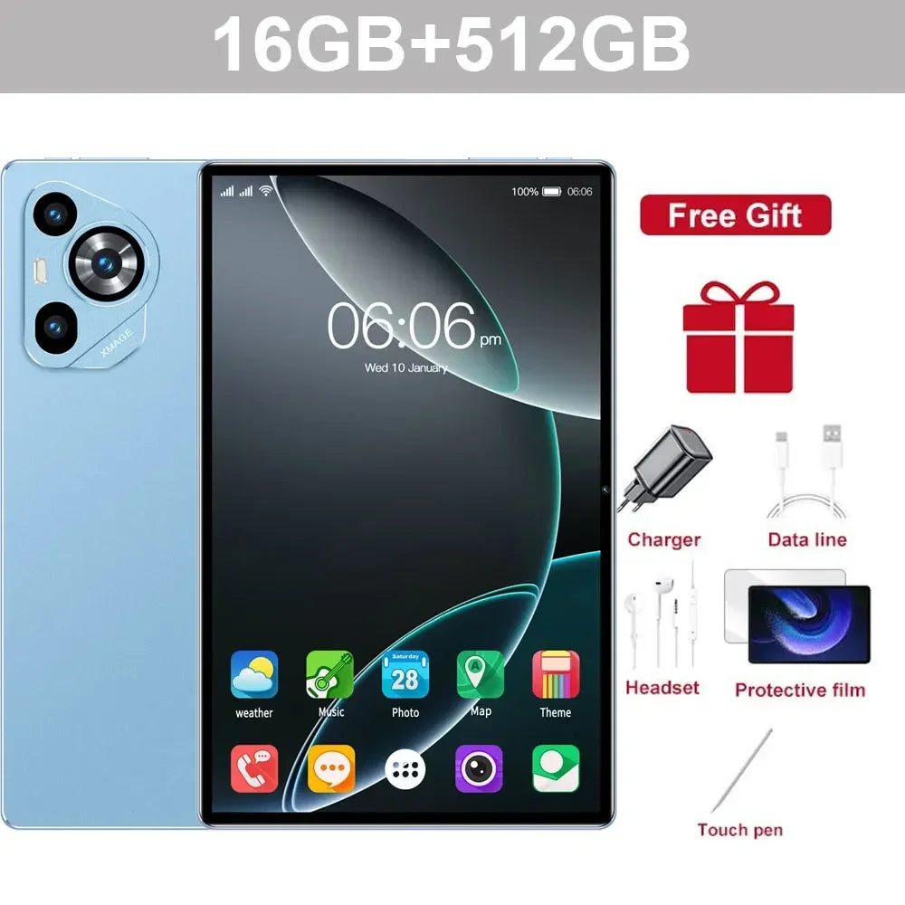 2026 New Original Pad 16 PRO Snapdragon 8Gen3 Android Tablet 16 11Inch Hd 24Gb+2Tb 20000 Mah 5g DualSim Bluetooth Wifi TabletsPc