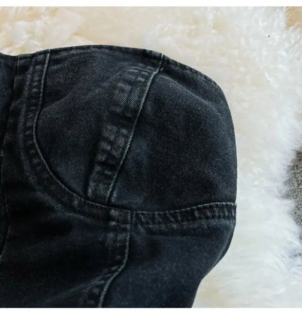 Summer Rompers Women Jeans Jumpsuit off shoulder 2022 Loose Casual Denim Rompers Womens Jumpsuits Wide Leg Casual Denim Overalls