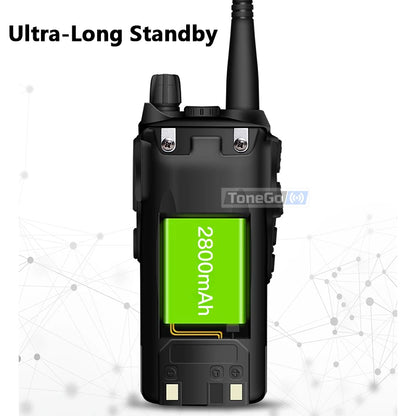1/2Pcs Baofeng UV-82 Walkie Talkie 5/8W Tri-Power FM Radio Type-C Charger Dual PTT Dual Band VHF/UHF Two Way Camouflage For Hunt