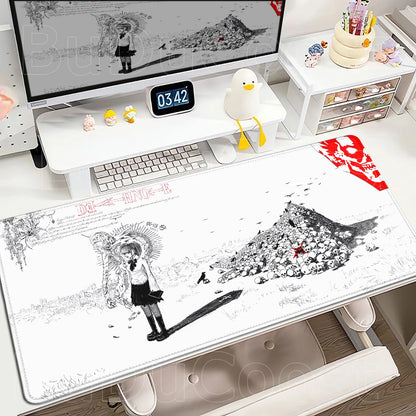 New Misa Amane Light Yagami Desk Mat Death Note Anime Mousepad Computer Gamers Lock Edge Mouse Pad Gaming E-sports Keyboard Pads