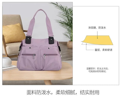 Tote Bag Handbag Shoulder Bag for Women Nylon Waterproof Large Capacity Shopping CrossBody Bag Ladies Messenger Bags Handbags