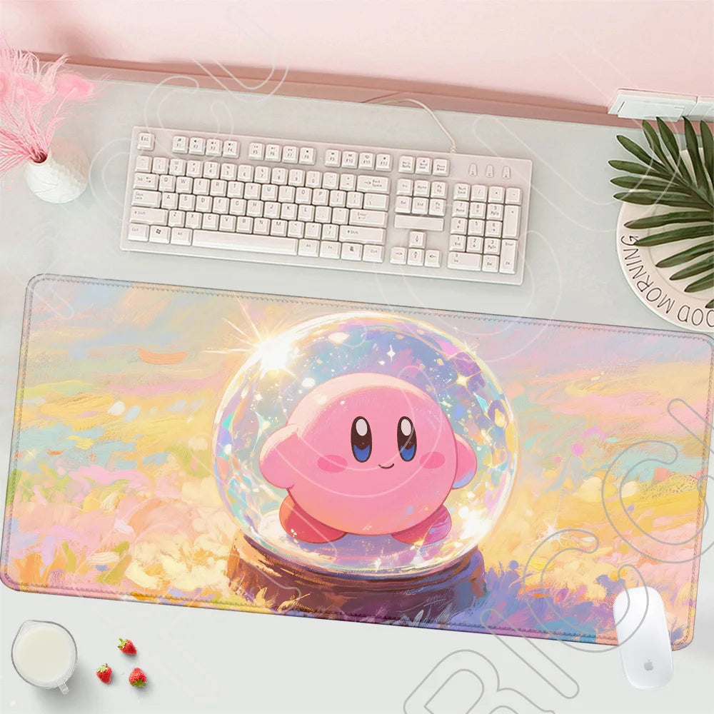 HD Printing Mouse Pad Laptop Extended protective Pad Computer Game Mousepad Cartoon K-Kirby PC Accessories Keyboard XXL Desk mat