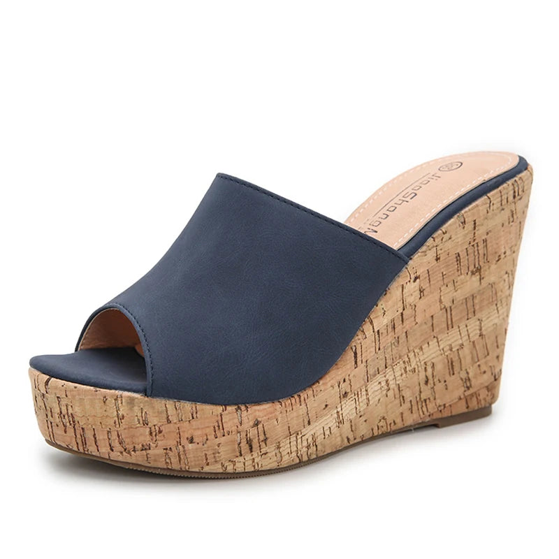 11CM Super High Heels Platform Sandals Women Wedges Open Toe Shoes Ladies Summer Slip On Slippers Beach Slides Femmes Sandalias
