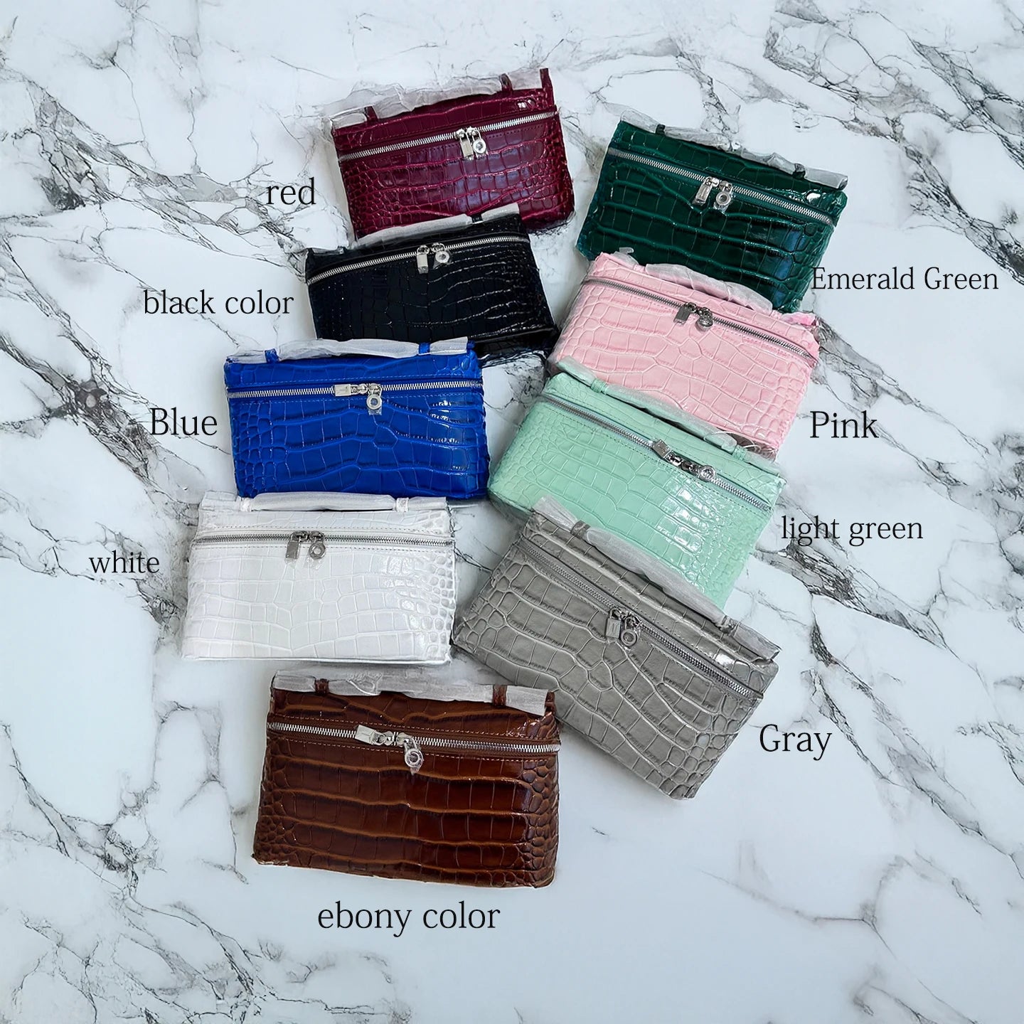 Shoulder Bag Handbag women Luxury Women's Crocodile Embossed Mobile Phone Handbag Brand New LP19 Genuine Leather Mini Small size