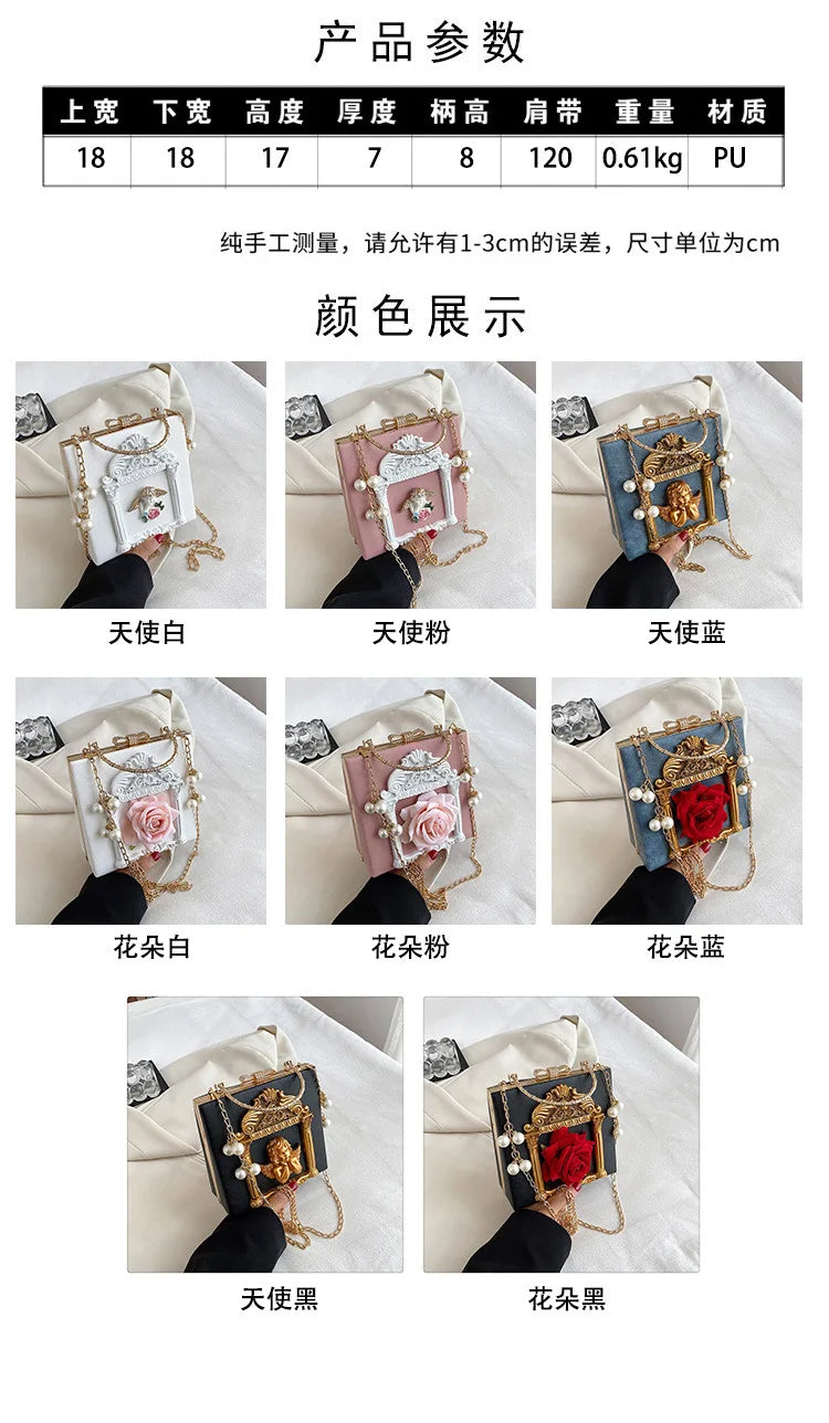Luxury Angel Female Handbags Fashion Pearl Women Bag Cross Body Brand Leather Women Shoulder Bag Ladies Hand Bags