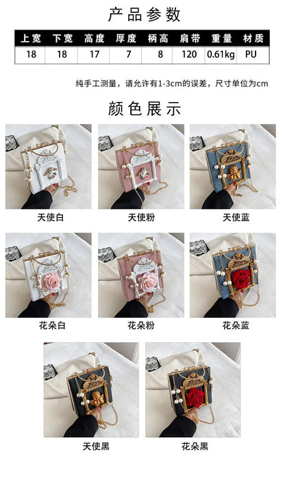 Luxury Angel Female Handbags Fashion Pearl Women Bag Cross Body Brand Leather Women Shoulder Bag Ladies Hand Bags
