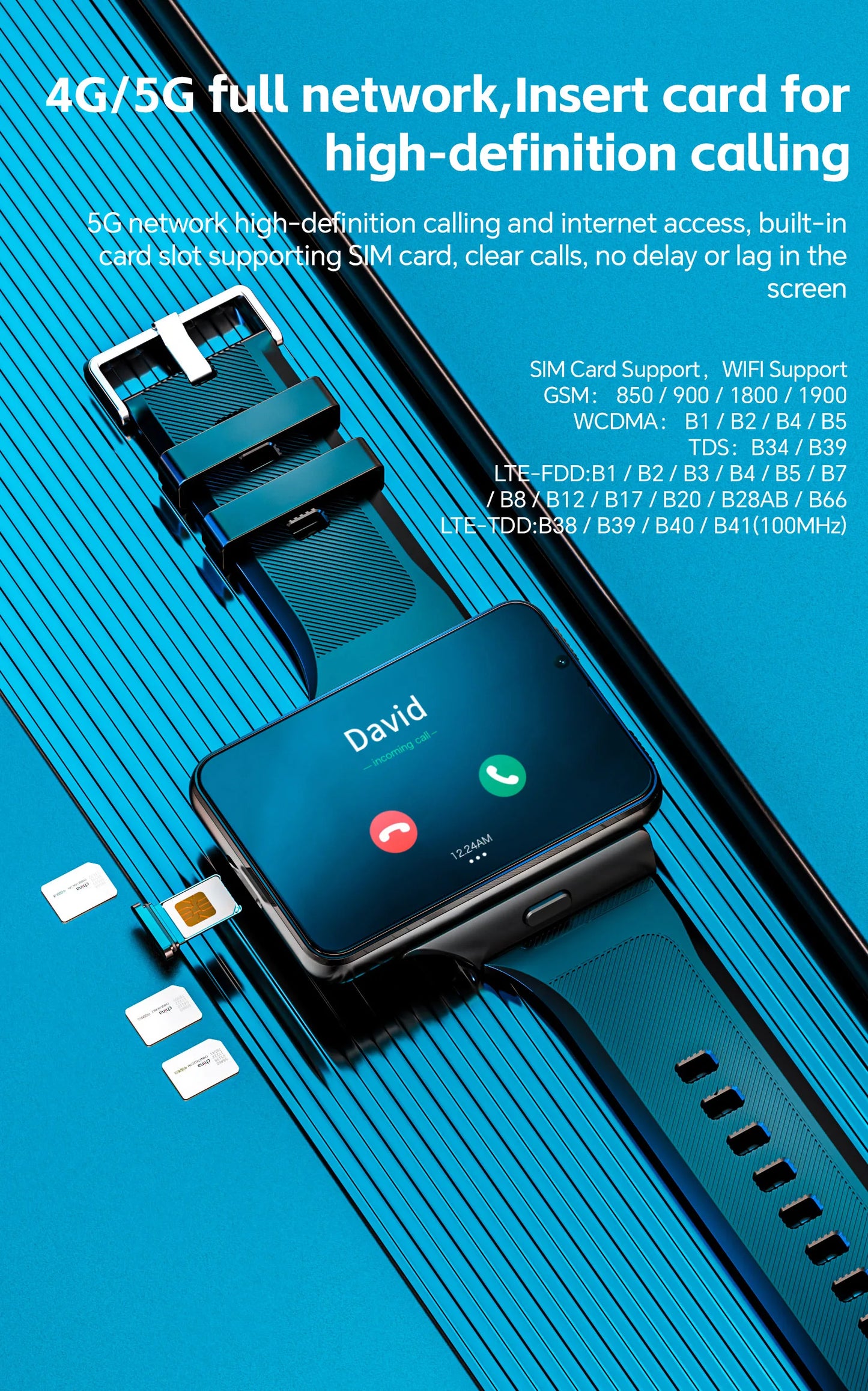 LOKMAT APPLLP MAX 4G Smart Watch Android 11 OS 6GB Ram 128GB Rom MTK6765 Octa Core CPU 2.88" Large Detachable Screen GPS Compass