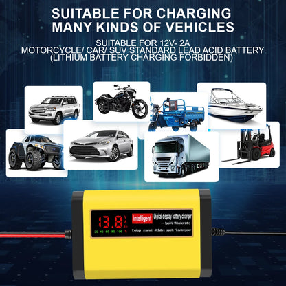 Car Battery Charger Intelligent Smart Battery Charging Pulse Repair Tools Auto Accessories For SUV Motorcycle Truck RV Universal