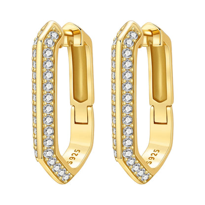 Original 925 Sterling Silver Heart Vintage Luxury Earrings Fashion 18K Gold Hoop Earrings for Women Piercing Jewelry Aretes 2026