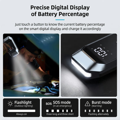 Vyvylabs 1000A Car Jump Starter 12000mAh Portable Battery Starter Emergency 12V Booster Starting Device Power Bank Jump Start