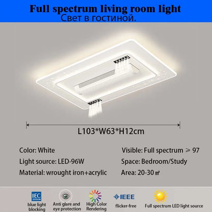Modern LED Leaf Free Ceiling Fan 6-speed Ceiling Light Remote Control Living Room Bedroom Children's Room Fan Light Home Lightin
