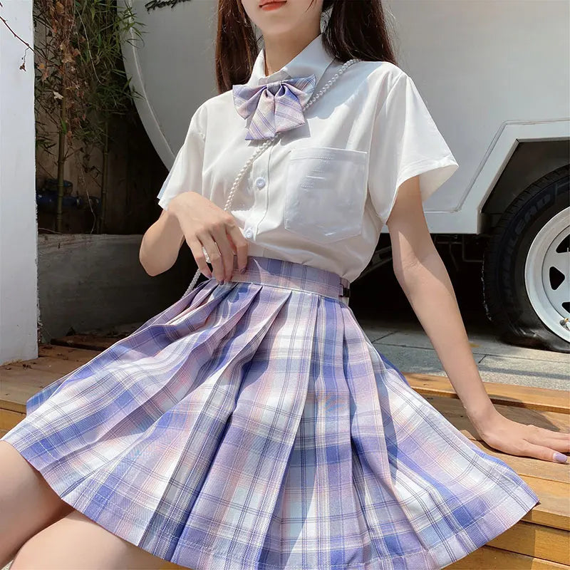 Japanese Bow Tie Skirt Set Student Pleated Skirt Jk Uniform Korean School Sexy Girl Preppy Style Seifuku Japanese School Uniform