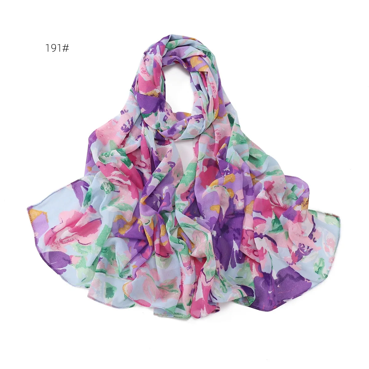 66 Colors Pearl Chiffon Printed Hijab Scarf New Fresh Small Floral Polka Dot Sunscreen Silk Scarf Shawl Turbans for Women Hijabs