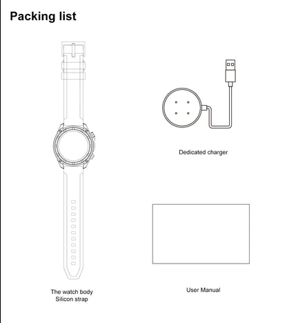 2025 New Tactical Smartwatch Built-in GPS Offline Map 4GB Memory 5ATM IP69K Swimming Waterproof Men Militray Smart Bracele