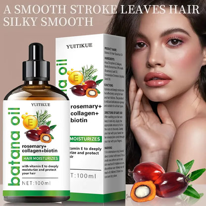 YUITIKUE Batana Oil Hair Essential Oil | With Rosemary, Collagen, Biotin & Vitamin E For Deep Moisturizing 100ml