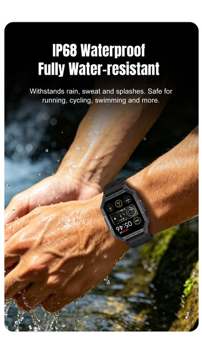 2026 newhigh-endoutdoorhikingadventuresmartwatch,1400mAh large battery,wirelesscommunication,voiceassistant,heartrate monitoring