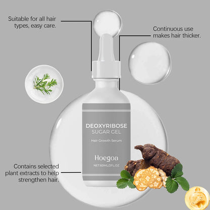 Hair Growth Serum Deoxyribose Sugars Gel Hair Growth Repair Dry Damage Smoothing Strengthen Hair Oil for Men Women Hair Care